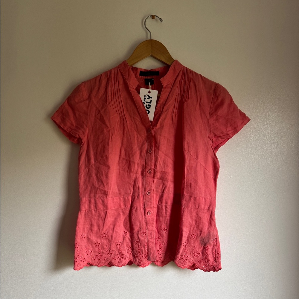 Pink linen short sleeve